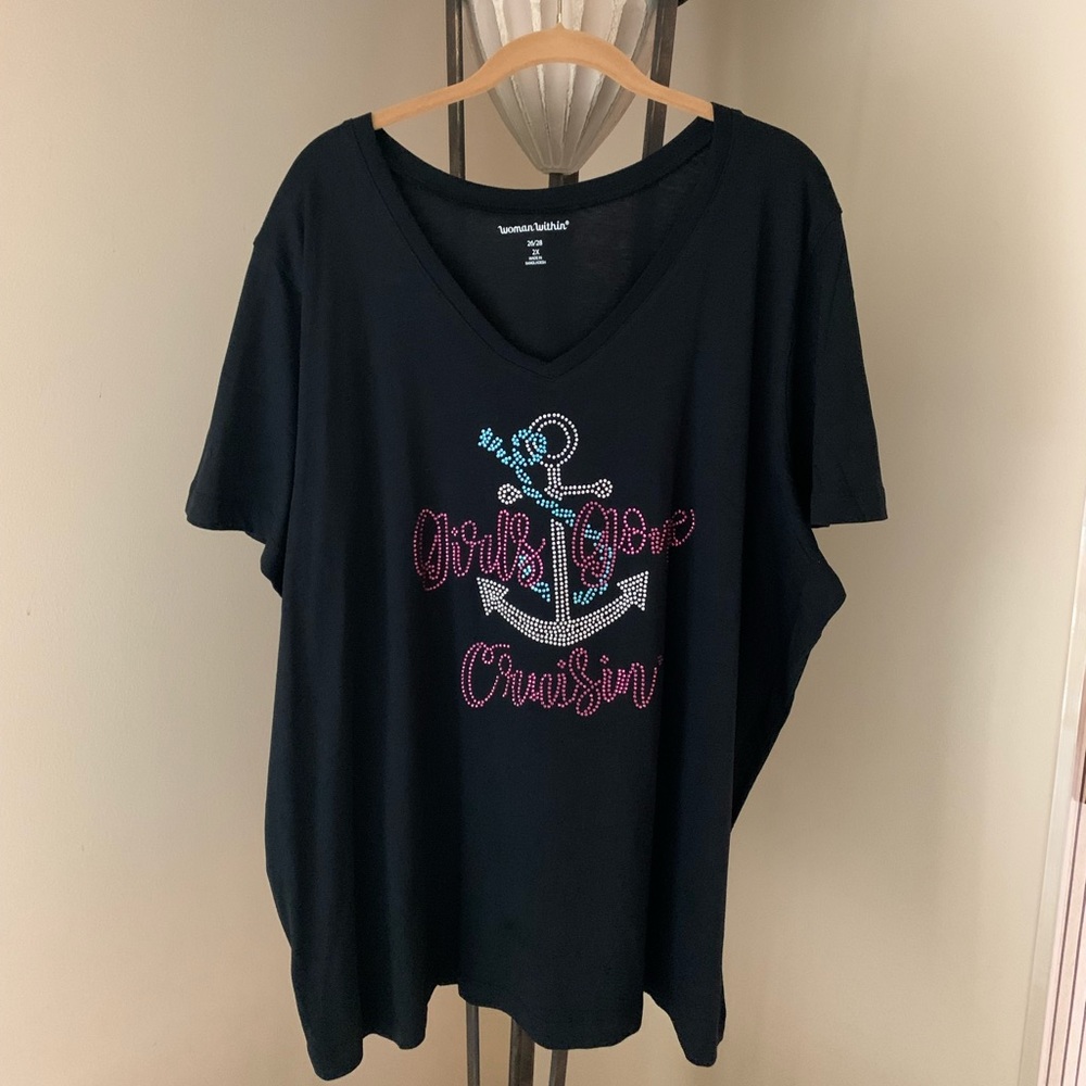 Girls Gone Cruisin Plus V-neck Tee